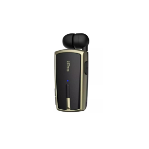 Ακουστικό Bluetooth iPro RH120 Retractable Μαύρο-Χρυσο (RH120BGO) (IPRORH120BGO)