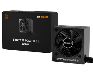 BEQUIET PSU SYSTEM POWER 11 550W BP010EU, BRONZE CERTIFIED, SILENCE-OPTIMIZED 12CM SILENT FAN, 5YW.