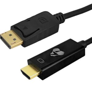 POWERTECH καλώδιο DisplayPort σε HDMI CAB-H182, 4K/30Hz, 21.6 Gbps, 1m, μαύρο