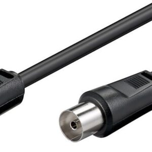 POWERTECH καλώδιο κεραίας RF αρσενικό - RF θηλυκό CAB-V006, μαύρο, 5m